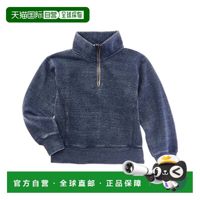 自营Vintage Havana Burnout 1/4-Zip Pullover - blue 美国奥莱