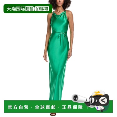 自营Amanda Uprichard Shaelyn Silk Maxi Dress - green 美国奥