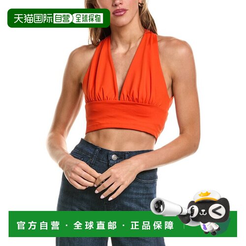 自营susana monaco Deep V Cross Back坦克-橙色 美国奥莱直发
