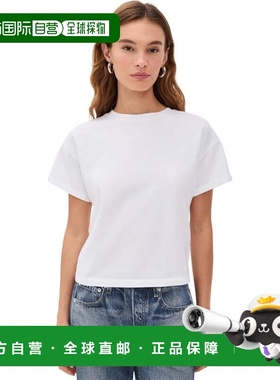 自营rag & bone Women's Kelly Boxy Jersey Tee - white 美国奥