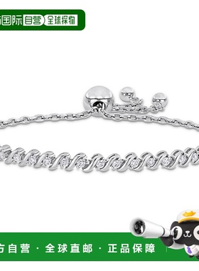 自营 Mimi & Max 1/2 克拉 DEW 莫桑钻 S 链节可调节波洛手链 925