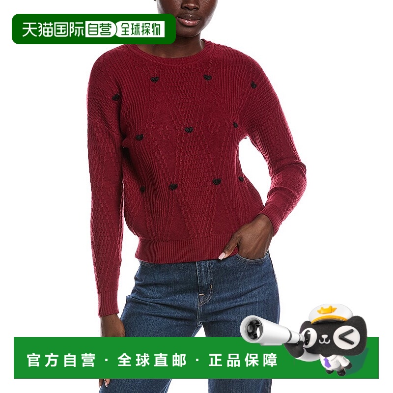 自营Nanette Nanette Lepore Textured Sweater - red 美国奥莱直
