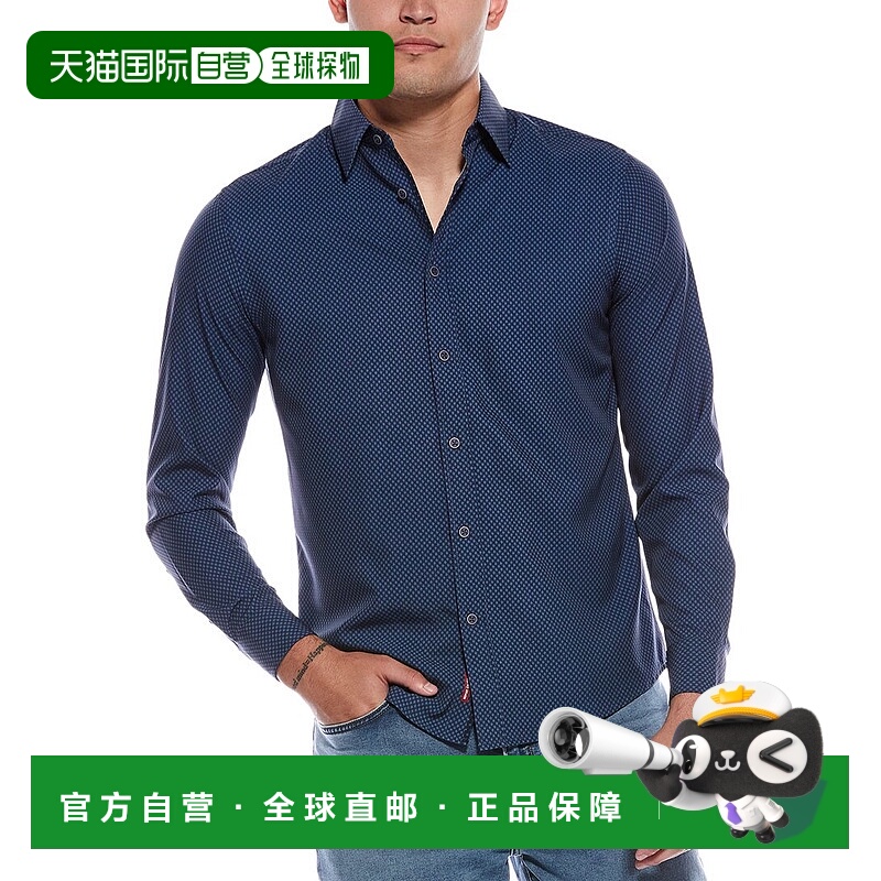 自营Report Collection Print Sport Shirt - blue 美国奥莱直发