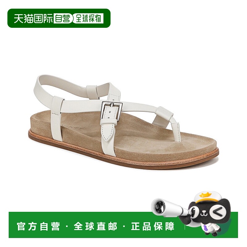自营 Vince Franca皮革系带凉鞋-白色 美国奥莱直发