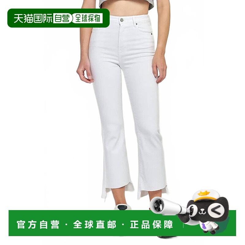 自营hidden女式Happy Crop喇叭裤,白色 美国奥莱直发