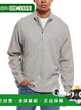自营James Perse拉丝保暖1/2拉链毛衣-灰色 美国奥莱直发半拉链