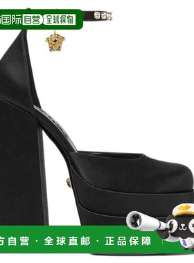自营Versace Medusa Aevitas Satin Platform Pumps - black 美国