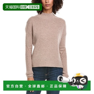 Stitch Wool 自营InCashmere Blend Sleeve Cashmere Swea Mock