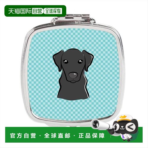 自营 Carolines Treasures BB1173SCM 棋盘格蓝黑拉布拉多小正品