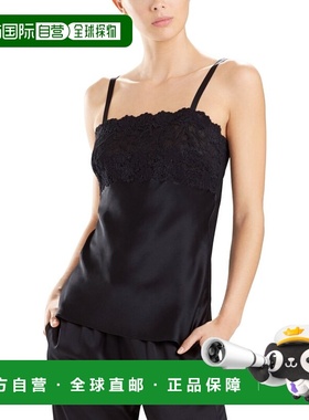 自营Josie Natori Rose Parfait Silk Cami - black 美国奥莱直发