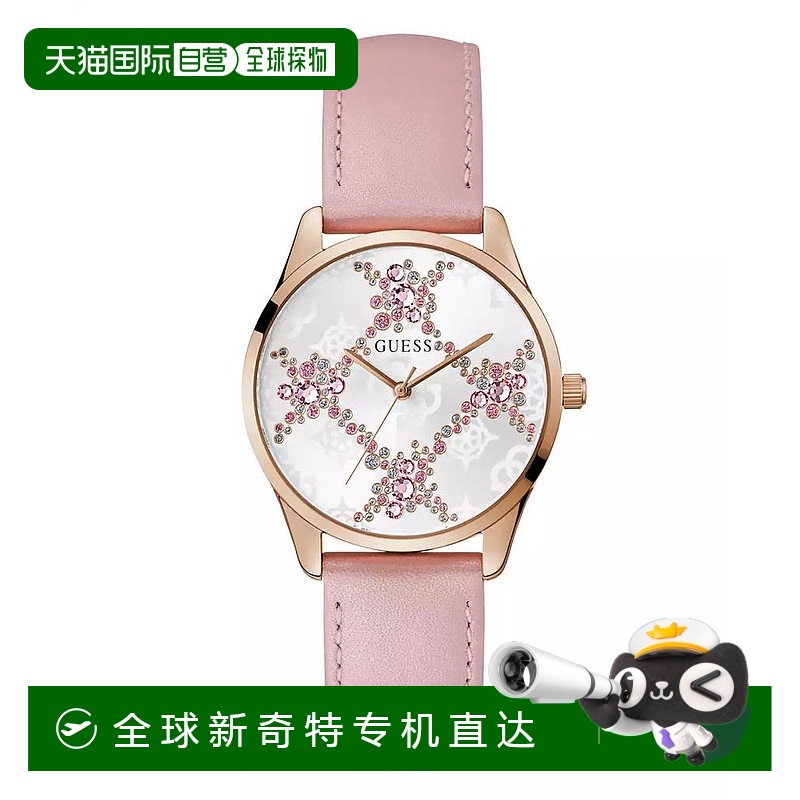 【美国直邮】guess 女士 休闲手表金色腕表玫瑰金