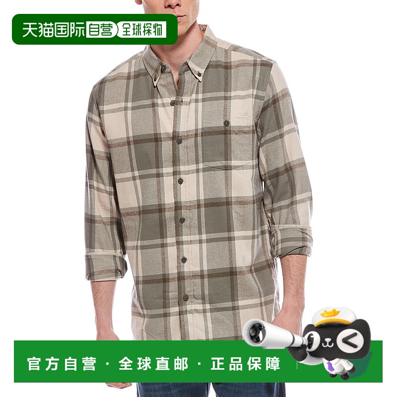 自营weatherproof vintage防风雨复古法兰绒衬衫-棕褐色 美国奥莱