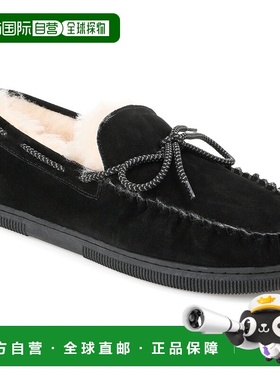 自营Territory Meander 正品羊皮莫卡辛拖鞋 - 黑色 美国奥莱直发