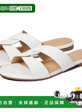 自营 French Sole Kori凉鞋女式7.5白色皮革露趾吊带KHD449-白色