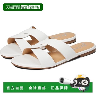 French 7.5白色皮革露趾吊带KHD449 Sole 女式 白色 Kori凉鞋 自营