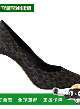 自营 Sofia 优雅豹纹皮革女士高跟鞋 - 黑色 单鞋 直发美国奥莱