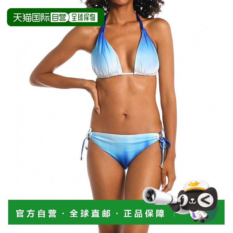 自营la blancaOcean Oasis Halter Triangle Swin Top In Blue -