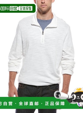 自营 Faherty Sunwashed Slub四分之一拉链毛衣（高）-白色 美国