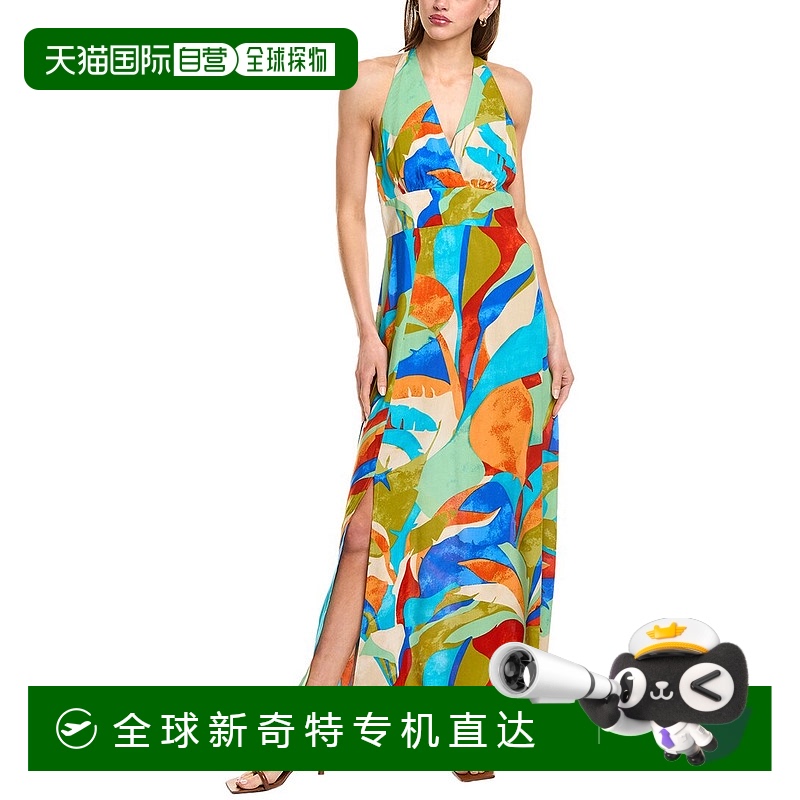 自营 Vince Camuto Halter Maxi连衣裙-蓝色 【美国奥莱】直发