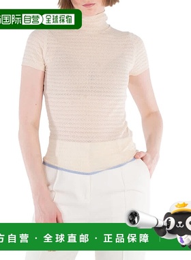 自营 victoria beckham维多利亚 贝克汉姆Polo领针织T恤-白色 美