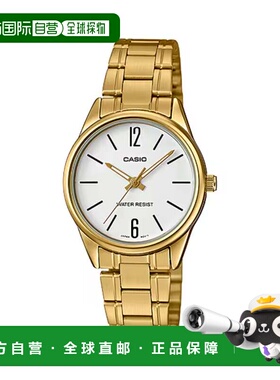 自营Casio Women’s Gold Analog Watch White Dial Steel Bracel