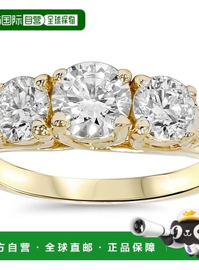 自营 pompeii32 克拉三石钻石订婚 14K 黄金戒指 - 14k 黄金 美国