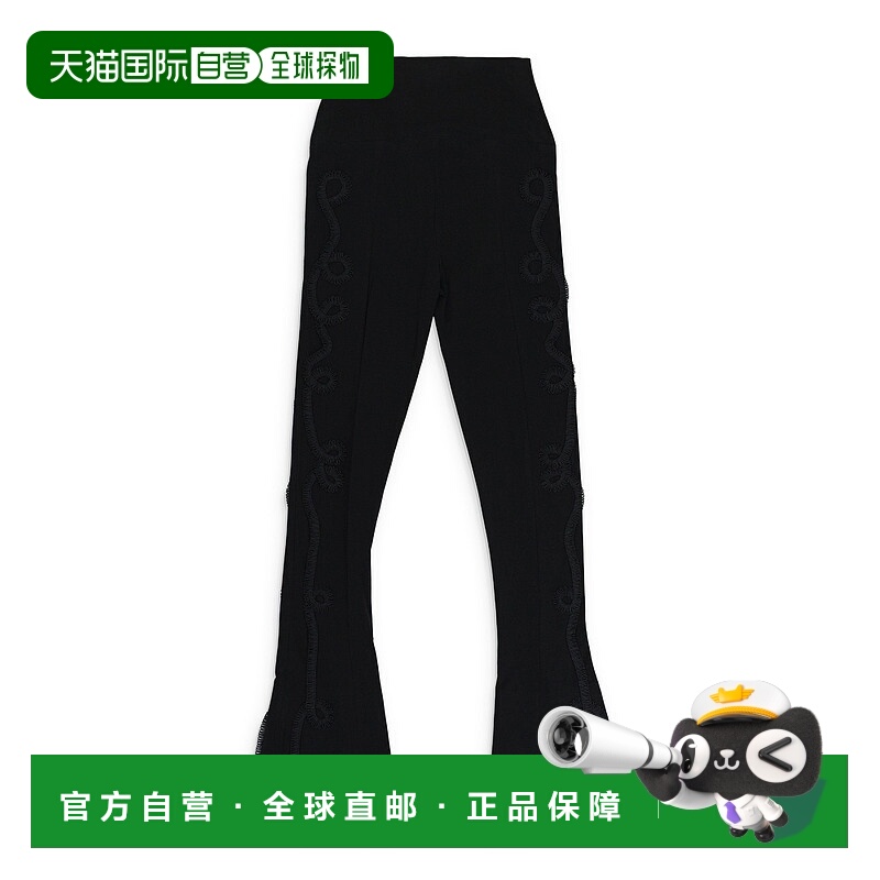 自营norma kamali黑色PASSEMENTERIE SPAT legings-黑色 美国奥莱