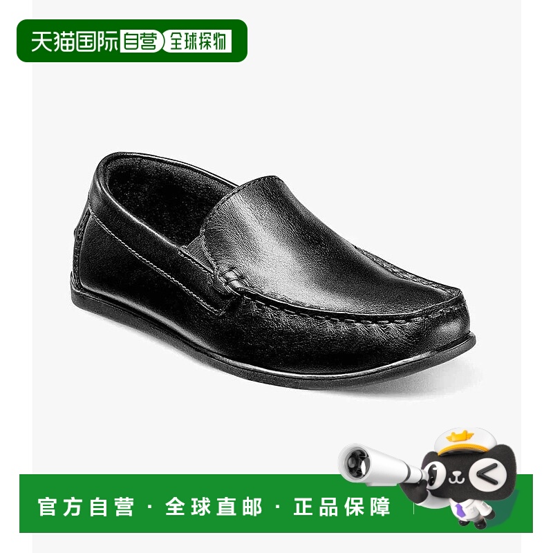自营Florsheim Jasper 16564-001 Loafer Kids Black Moc Toe Dre