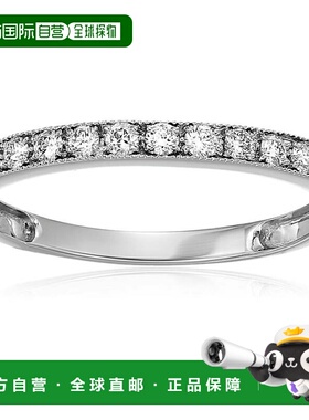 自营 vir jewels1/4 克拉钻石结婚戒指，带锯状滚边 14K 白金或黄