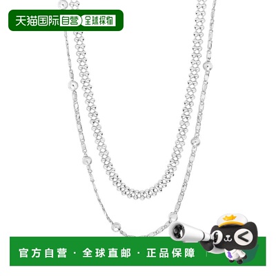 自营sterling forever层叠串珠链式项链 银白色 美国奥莱直发