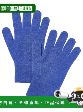 自营Brodie Cashmere Button Cuff Cashmere Gloves - blue 美国