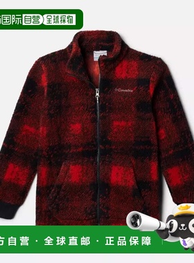自营Columbia Rugged Ridge II Jacket Boys Red Plaid Sherpa Fl