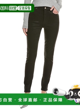 自营FRAME Denim The Alix Black Coated Skinny Jean - black 美