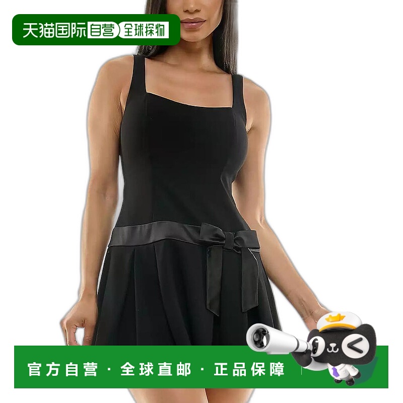 1h可退 【美国直邮】Darlin|青少年低腰方领蝴蝶结边连衣裙时尚减