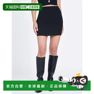 自营guessValeria Mini Skirt - black 美国奥莱直发半身裙包臀裙
