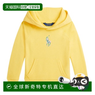 Polo Lauren女式 自营 Ralph 美国奥莱直发 花朵大马褂连帽衫 黄色