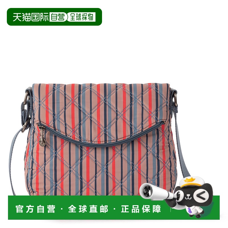 自营 the sak折叠式斜挎包-复古多条纹钻石绗缝 美国奥莱直发