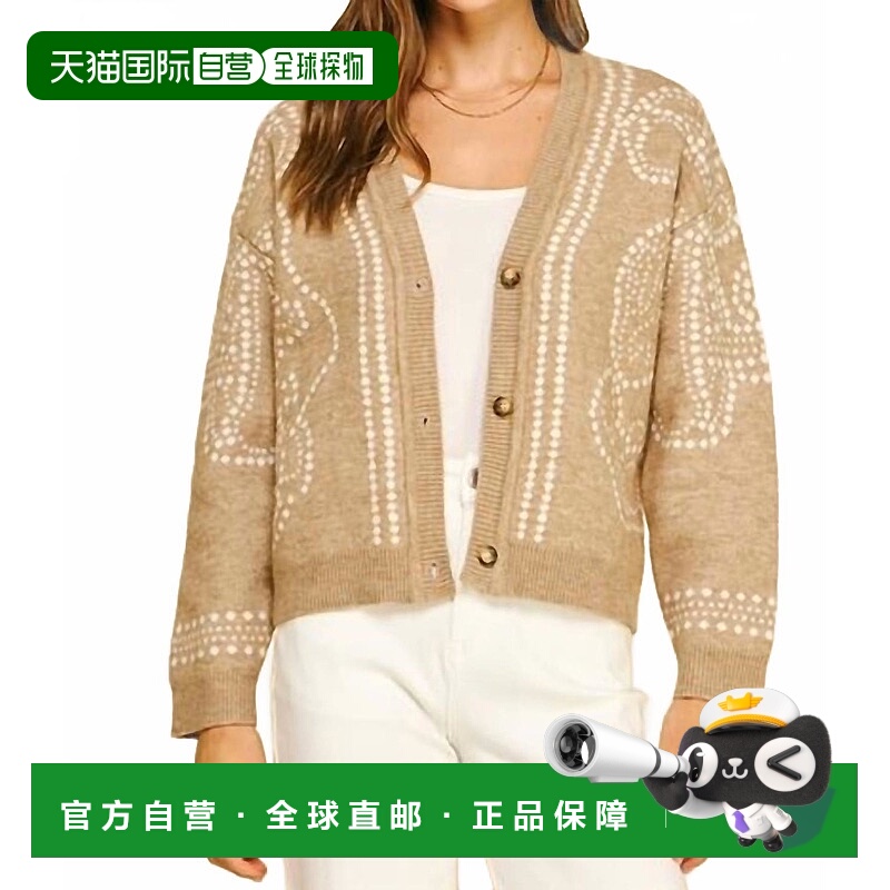 自营pinchStitched Sleeve Cardigan In Oatmeal - oatmeal 美国