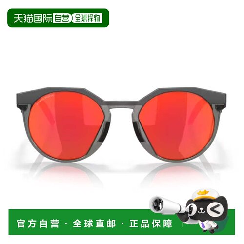 自营oakley炭黑Hstn几何圆形太阳眼镜-红色 美国奥莱直发欧克利