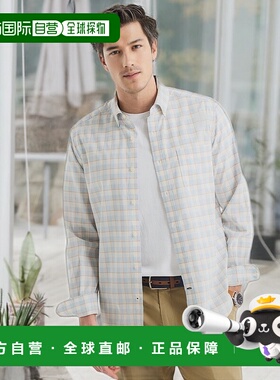 自营 Nautica男士格子衬衫-帆白色ns 美国奥莱直发男装