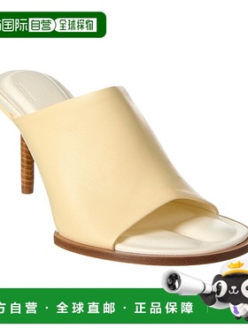 自营 Jacquemus Les Mules Rond Carre 皮革穆勒鞋 - 灰白色 美国