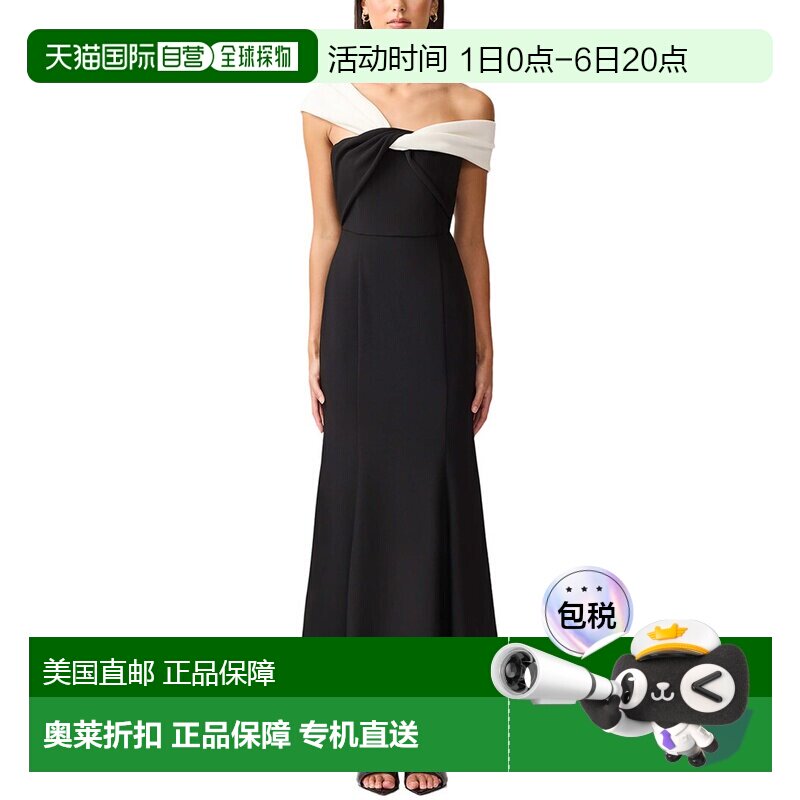 自营ELLIATT Ruby Gown - BLACK 一字肩连衣裙美国直发奥莱图片