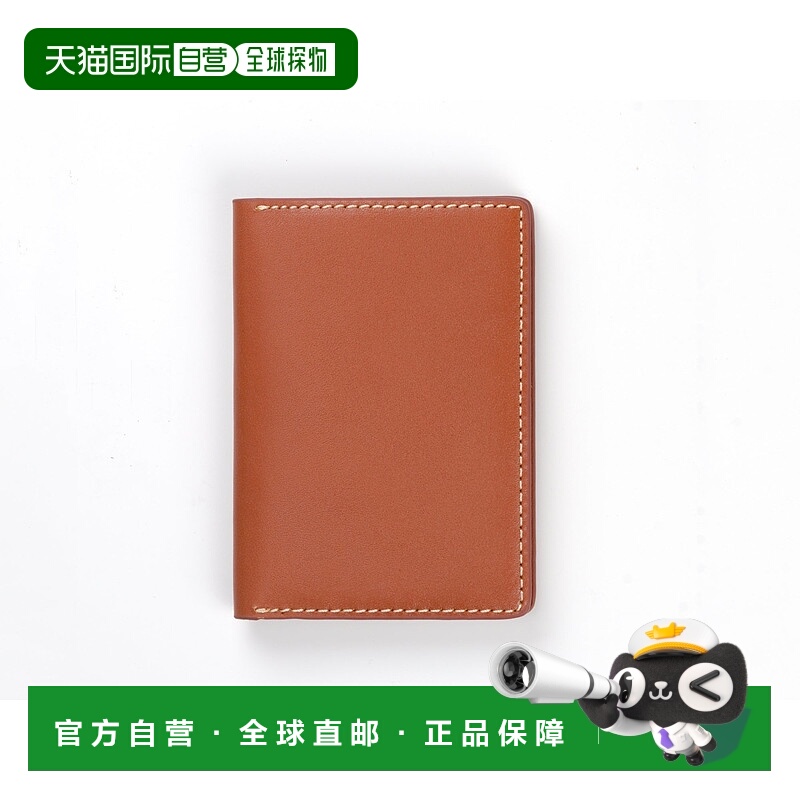 自营 decent living手工制作全粒面薄皮革护照钱包 - 棕褐色 - 棕
