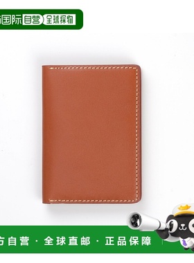 自营 decent living手工制作全粒面薄皮革护照钱包 - 棕褐色 - 棕