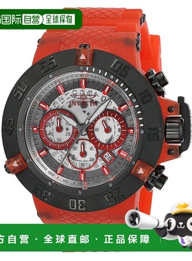 自营 Invicta 男式 50 毫米石英计时手表 - 黑色和红色 美国奥莱
