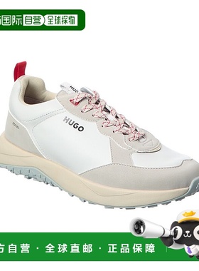 自营Hugo Boss Kane皮革跑步鞋-灰色 美国奥莱直发运动鞋