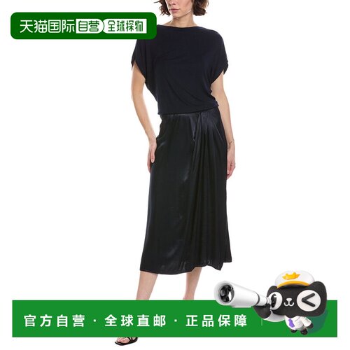 自营Michael Stars Siobhan Twist Front 2-In-1 Midi Dress - bl