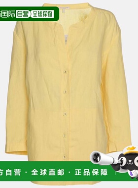 自营Eileen Fisher Yellow Organic Linen Shirt - yellow 美国奥