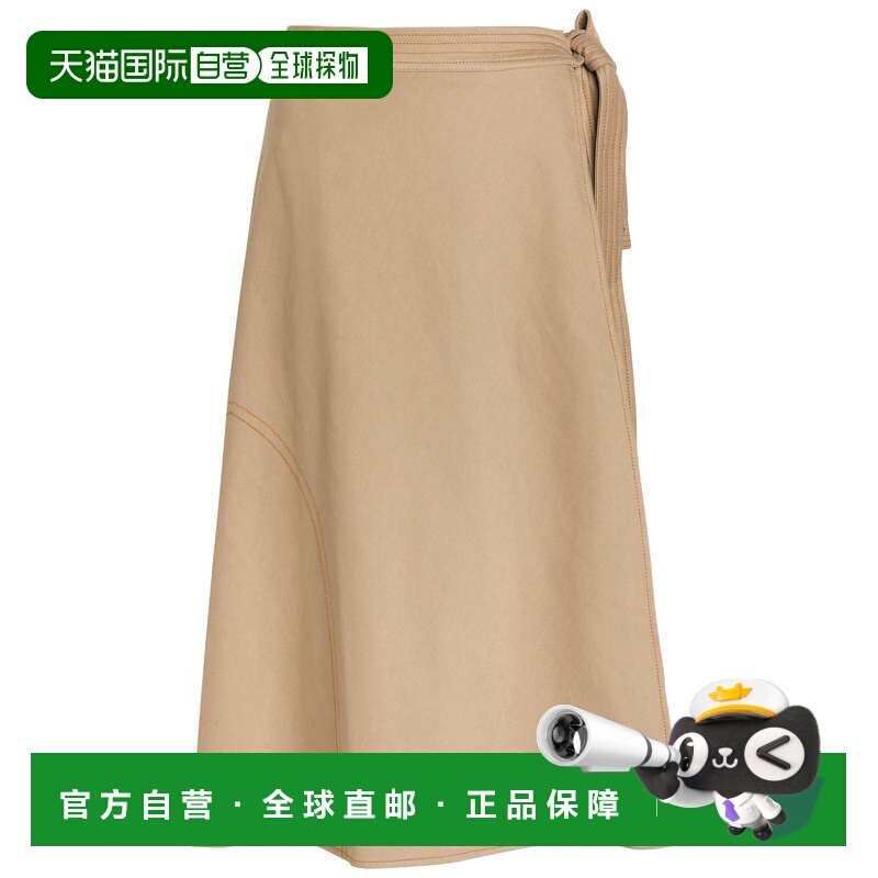 自营max mara及膝a字裙,搭配缝制腰带领带-中性 美国奥莱直发