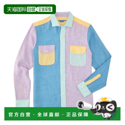 自营J.McLaughlin Fun Linen Woven Shirt - multi 美国奥莱直发